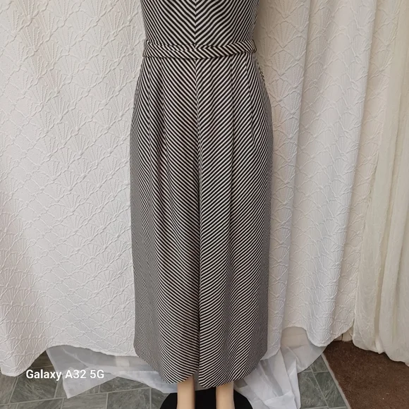 H&M Monochrome Striped Jumpsuit Women Size S - Picture 4 of 16